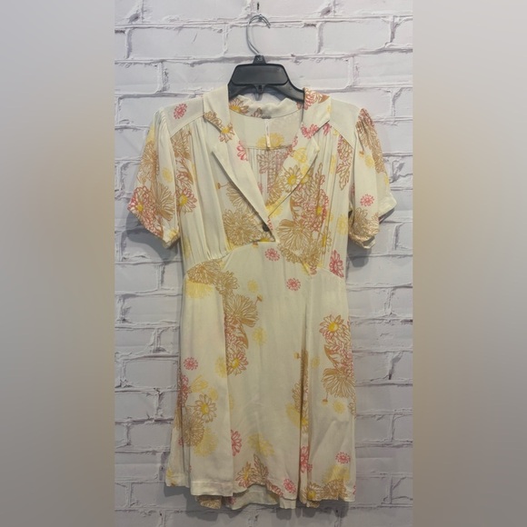 Free People Beige Hawaii Mini Dress Women’s Size Small - Picture 2 of 7
